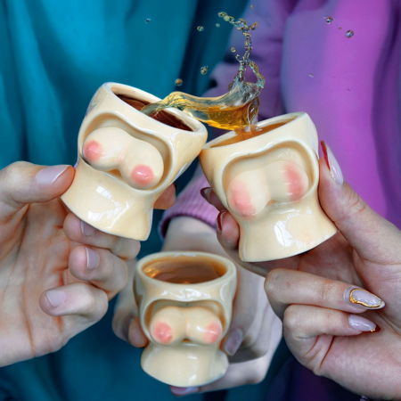 Cadouri Secret Santa - Set 3 Pahare de Shot "Bouncy"