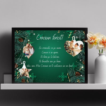 Cadouri Secret Santa - Rama foto personalizata - Craciun fericit - 3 poze