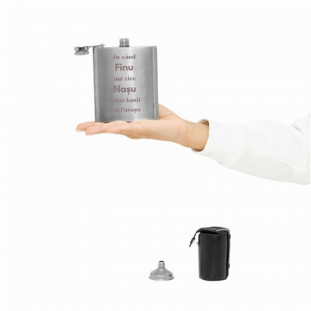 Cadouri Secret Santa - Set GENTLEMAN  cu sticluta personalizata  -Pentru Nasu