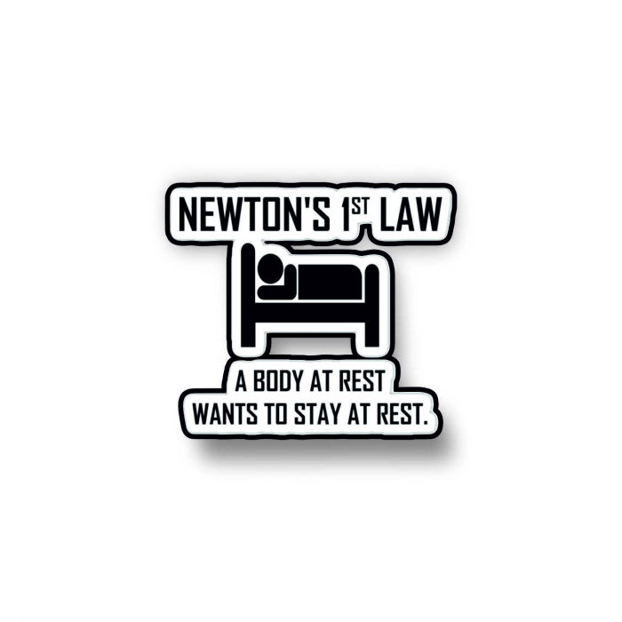 Insigna personalizata cu brosa Newton's first law [1]