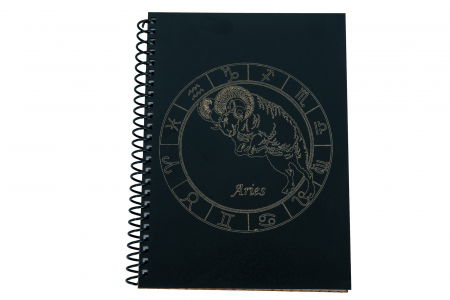 Agenda personalizata din lemn cu zodie, A5