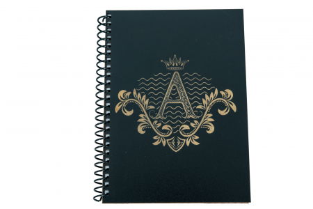 Agenda personalizata din lemn cu initiale, A5