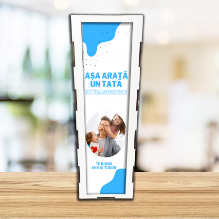 Accesorii pentru bauturi personalizate - Cutie de vin personalizata pentru tata