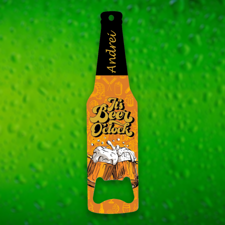 Accesorii pentru bauturi personalizate - Desfacator Personalizat de Bere It is beer o clock