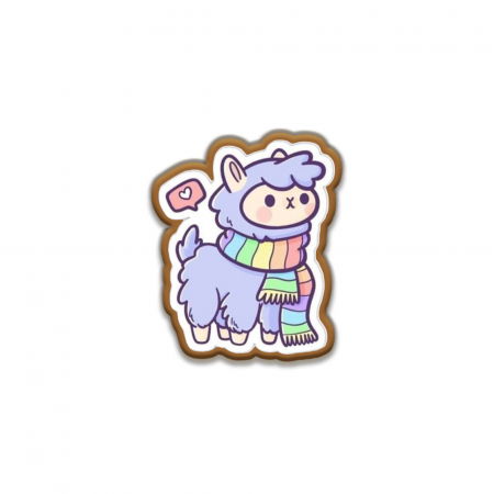 Insigne/Brose - Insigna personalizata cu brosa Alpaca mov