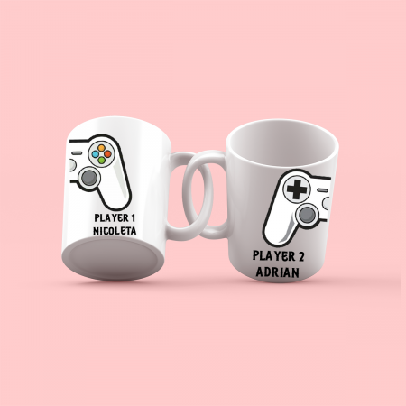 Cani personalizate pentru cuplu Players