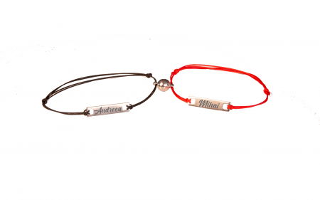 Set bratari de cuplu magnetice placuta 26 mm