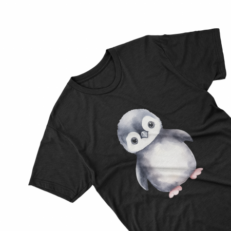 Tricouri personalizate cu poza Pinguin Watercolor puisor
