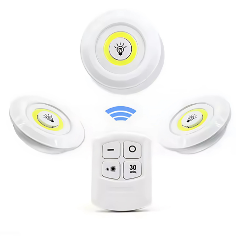 Benzi LED si Accesorii - Set 3 lumini LED cu telecomanda, Reglarea intensitatii luminii, Timer