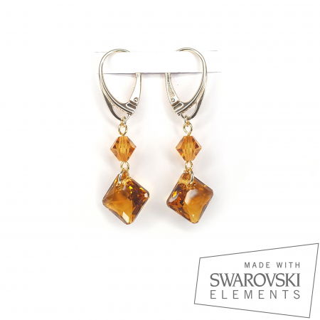 Cercei Coniac, argint placat cu aur