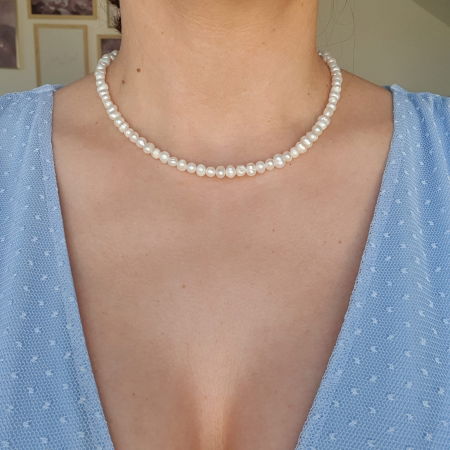 Colier Choker Perle Imperfecte, nr 2, argint