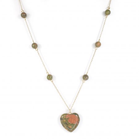 Colier Unakit Heart, argint placat cu aur