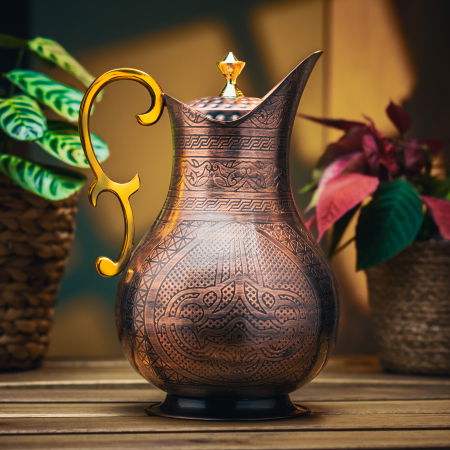 Recipiente din cupru - Carafa din cupru Bull Jug Antique Brown