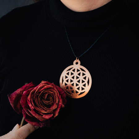 Bijuterii din cupru - Pandantiv din cupru Floarea Vietii