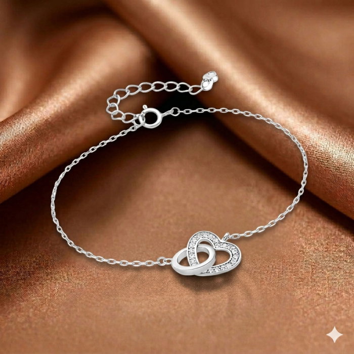 Bratara cu inimioare din argint Sterling 925 cu diamante simulate [1]