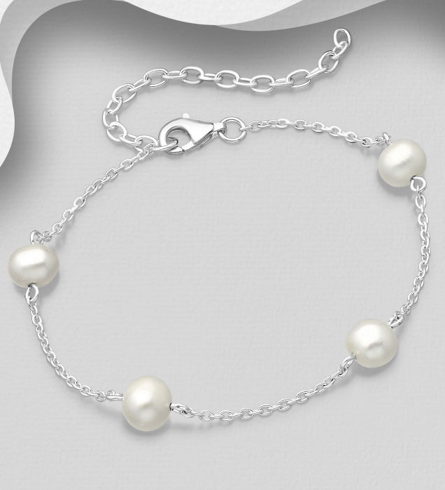 Bratara din argint Sterling 925 cu perle de apa dulce [6]