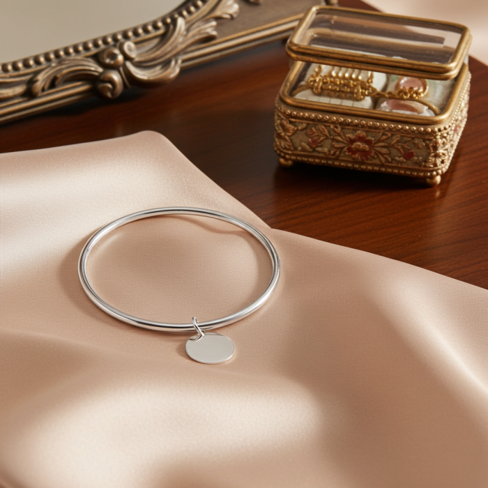 Bratara fixa cu medalion din argint Sterling 925 [3]