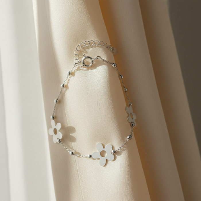 Bratara Lant cu flori din argint Sterling 925 [5]