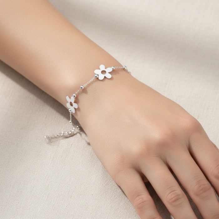 Bratara Lant cu flori din argint Sterling 925 [2]