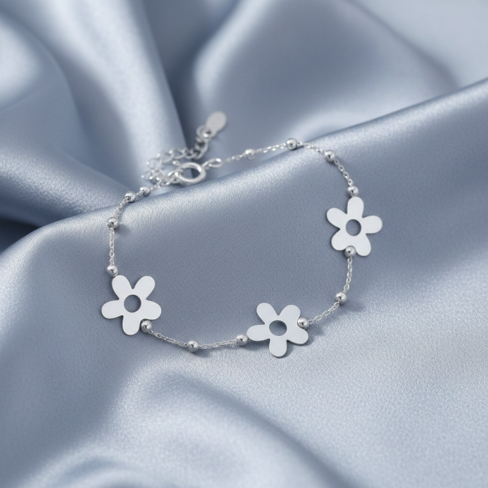 Bratara Lant cu flori din argint Sterling 925 [4]