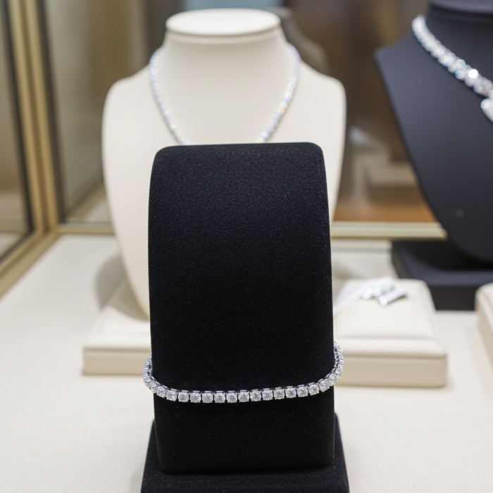 Bratara Tennis din argint Sterling  925 cu diamante simulate [5]