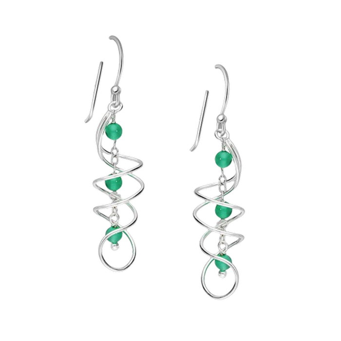 Cercei spiralati din argint Sterling 925 cu diverse pietre semipretioase [1]