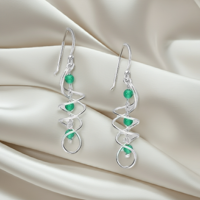 Cercei spiralati din argint Sterling 925 cu diverse pietre semipretioase [5]