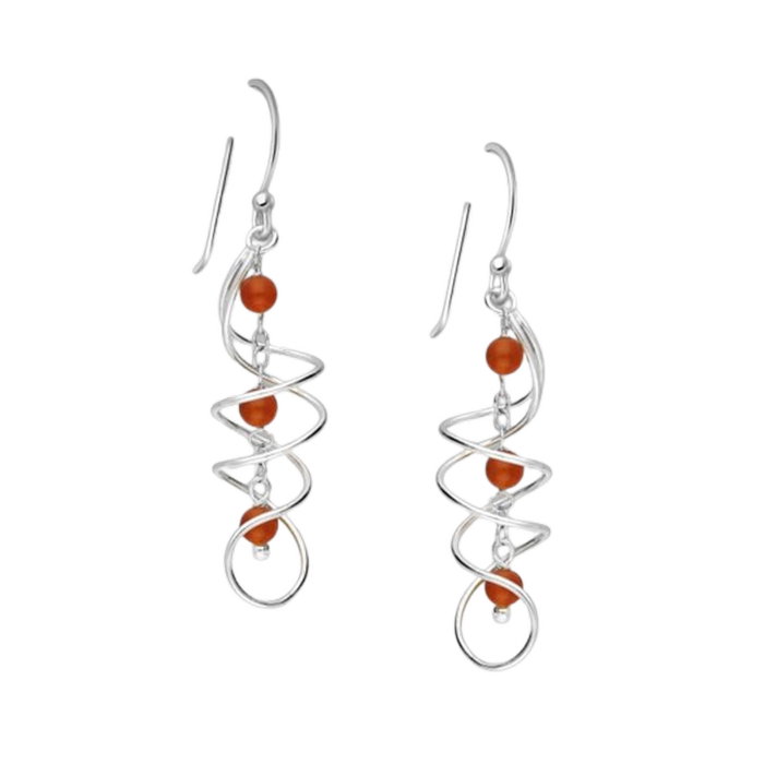 Cercei spiralati din argint Sterling 925 cu diverse pietre semipretioase [11]