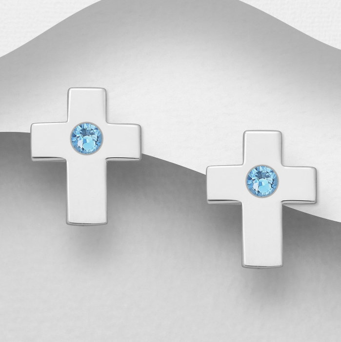Cercei Cruciulita din argint Sterling 925 cu cristale fine austriece [1]