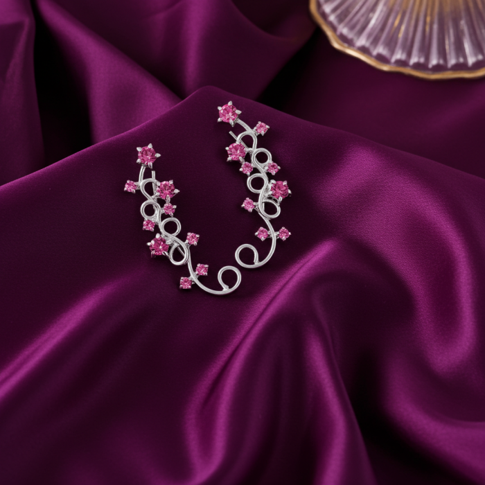 Cerceii Agrafa din argint Sterling 925 cu cristale din sticla [3]