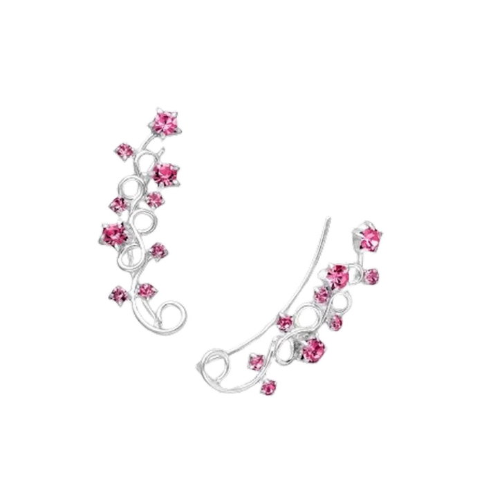 Cerceii Agrafa din argint Sterling 925 cu cristale din sticla [2]