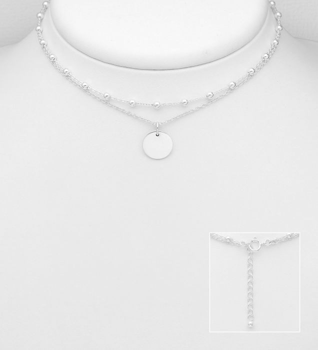 Colier dublu cu medalion, din argint Sterling 925 [1]