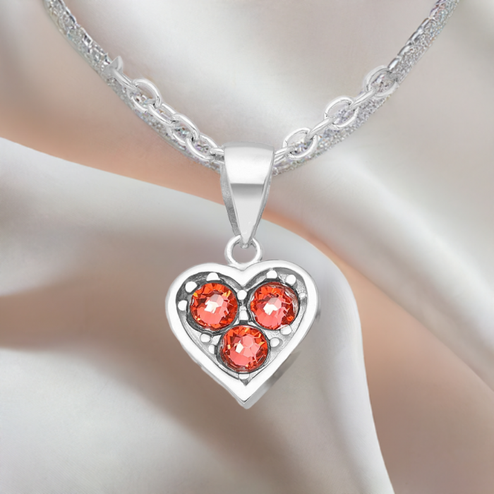 Colier Inima din argint Sterling 925 cu cristale austriece [1]