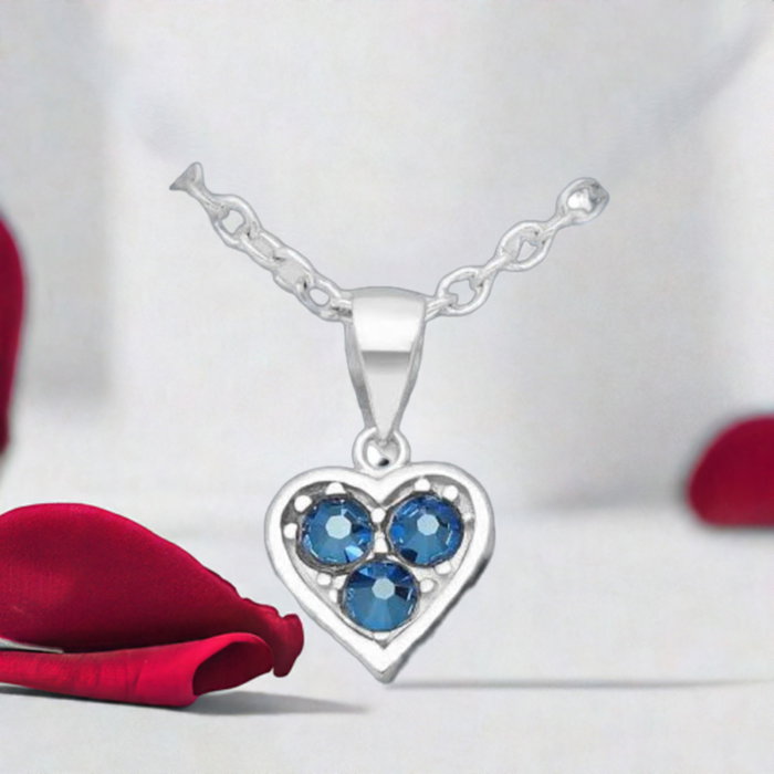 Colier Inima din argint Sterling 925 cu cristale austriece [8]
