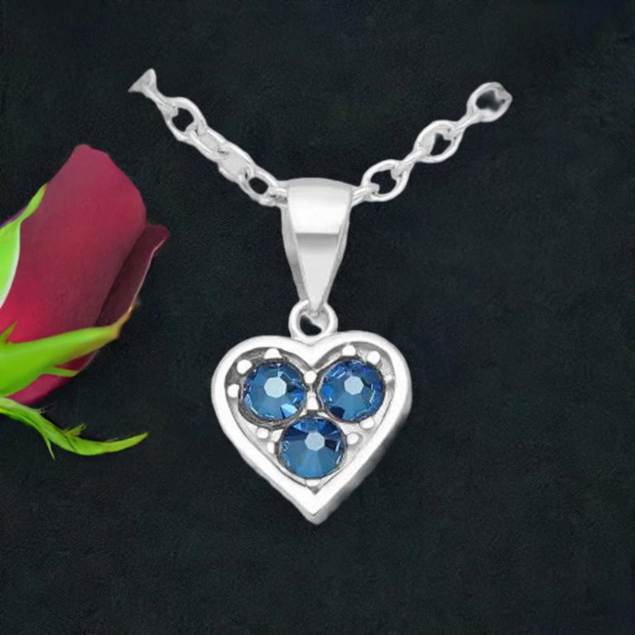 Colier Inima din argint Sterling 925 cu cristale austriece [10]