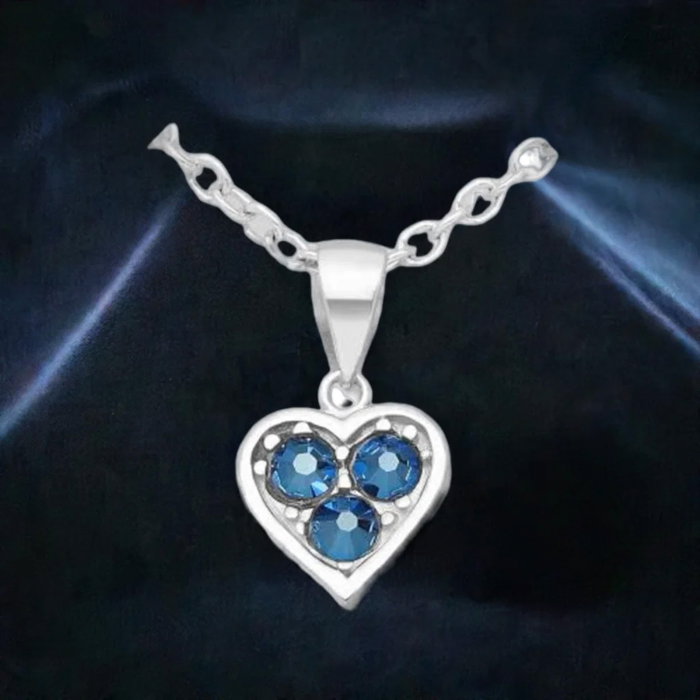 Colier Inima din argint Sterling 925 cu cristale austriece [3]