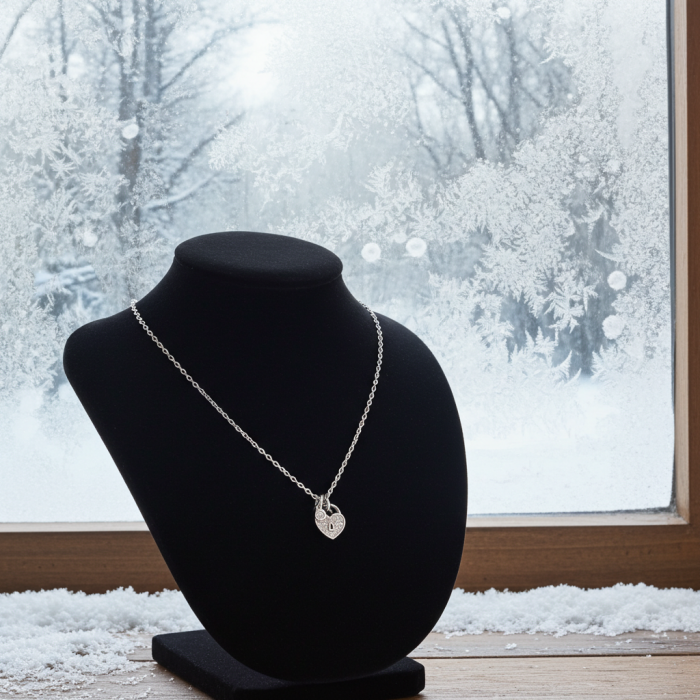 Colier Lacatel din argint Sterling 925 cu diamante simulate [4]