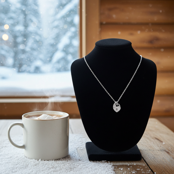 Colier Lacatel din argint Sterling 925 cu diamante simulate [3]