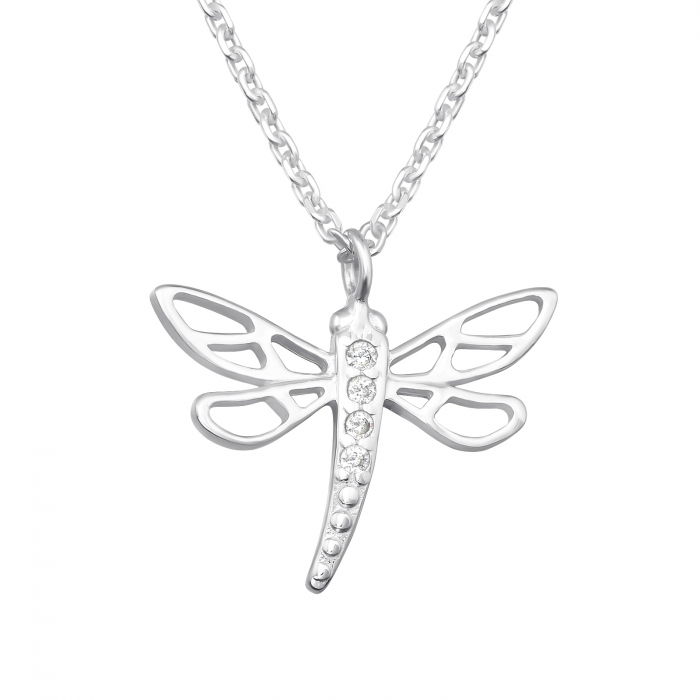 Colier Libelula din Argint Sterling 925 cu diamante simulate [1]