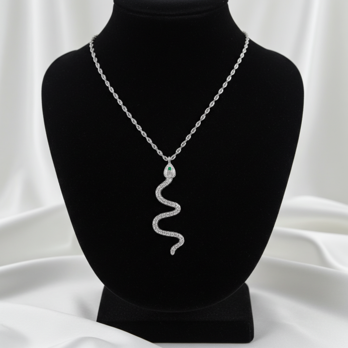 Colier Șarpe, din argint 925, decorat cu diamante simulate CZ [1]