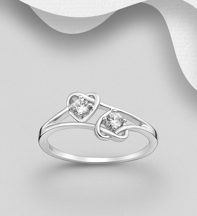 Inel Love din argint Sterling 925 cu diamante simulate [1]