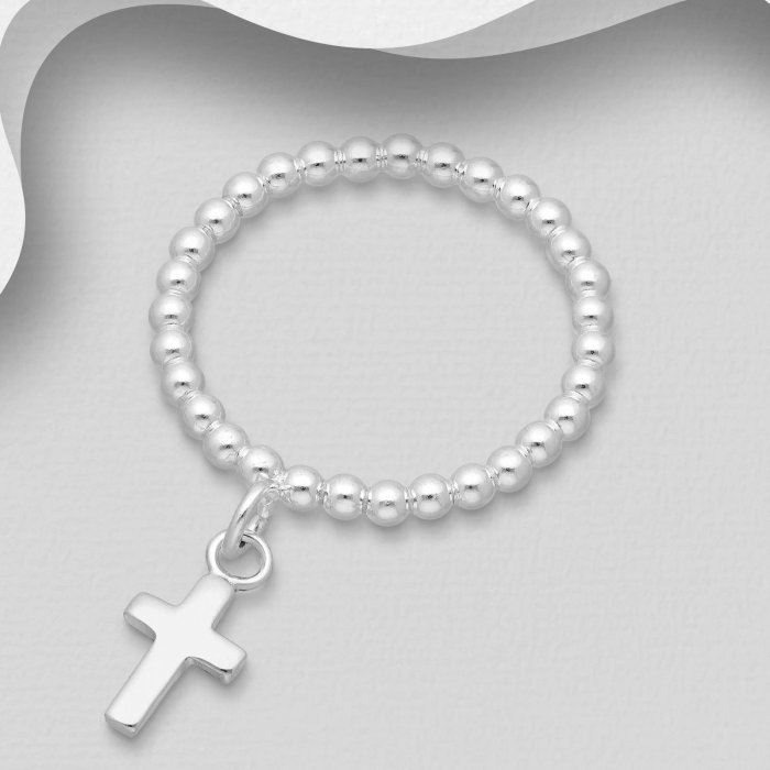 Inel Bile cu cruciulita din argint Sterling 925 [2]