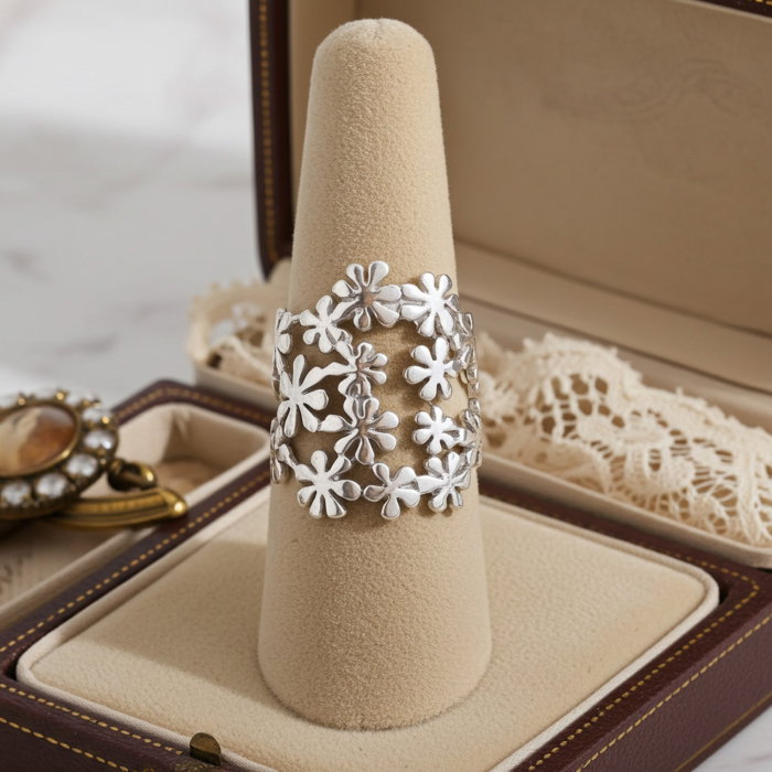 Inel Camp de Flori din argint Sterling 925 [4]
