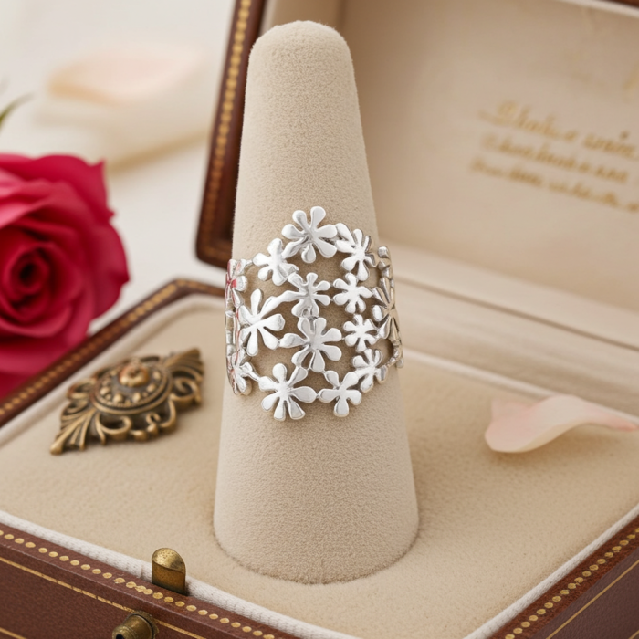Inel Camp de Flori din argint Sterling 925 [1]