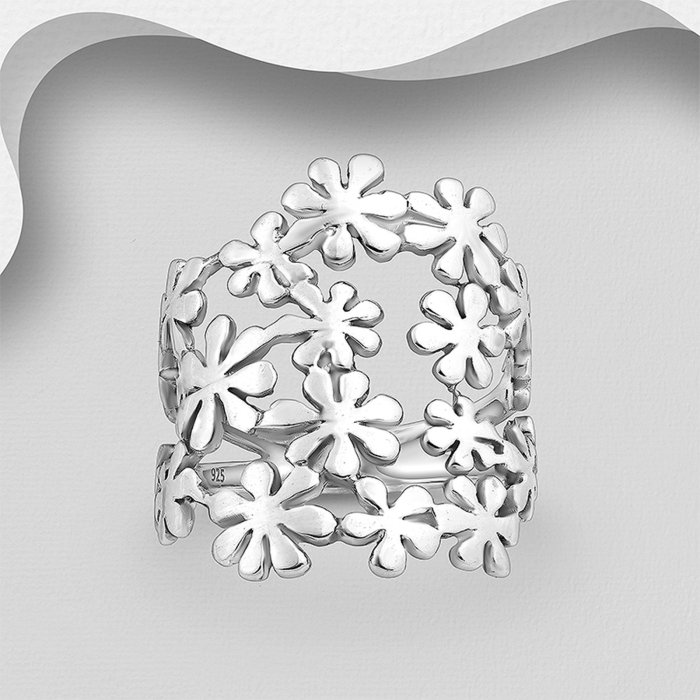 Inel Camp de Flori din argint Sterling 925 [2]