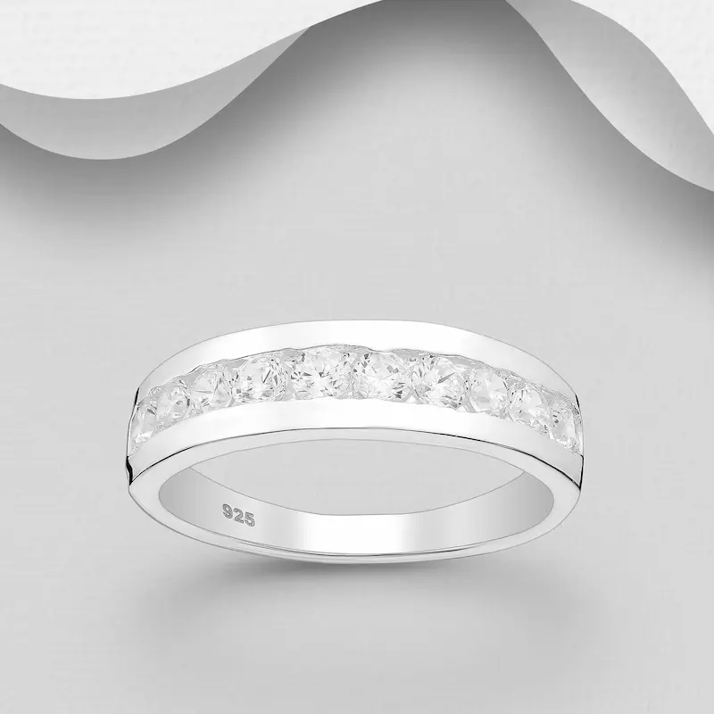 Inel din argint Sterling 925 cu diamante simulate [1]