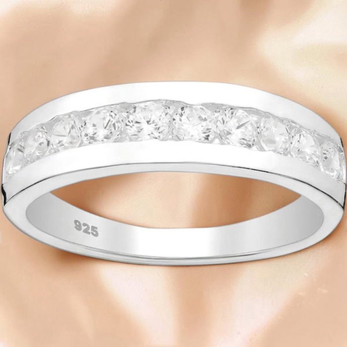 Inel din argint Sterling 925 cu diamante simulate [2]