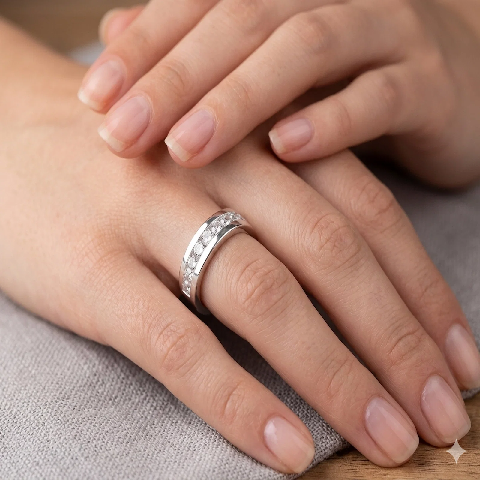 Inel din argint Sterling 925 cu diamante simulate [4]