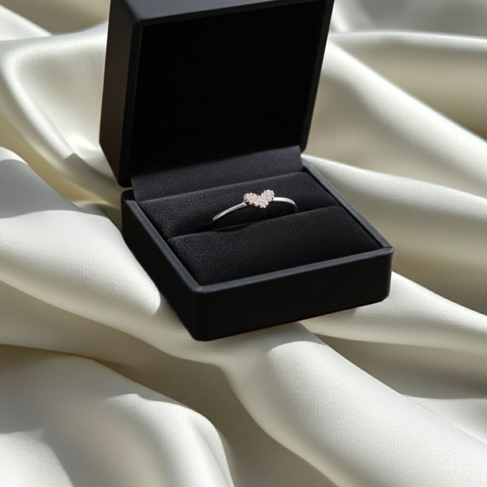 Inel Inimioara din argint sterling 925 cu diamante simulate [2]