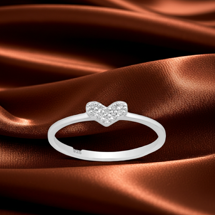 Inel Inimioara din argint sterling 925 cu diamante simulate [1]
